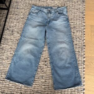 AG Saige Wide Leg Crop Jeans – Momento Wash (Size 30)